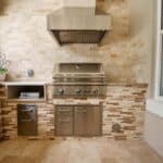 Luxury outdoor kitchen and grill