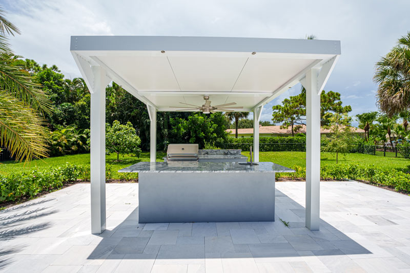 Outdoor kitchen pergolas