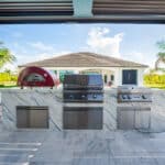 Florida outdoor kitchen with pizza oven