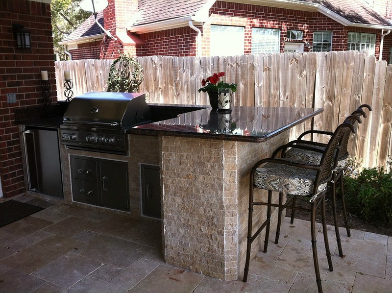 l shaped outdoor kitchen