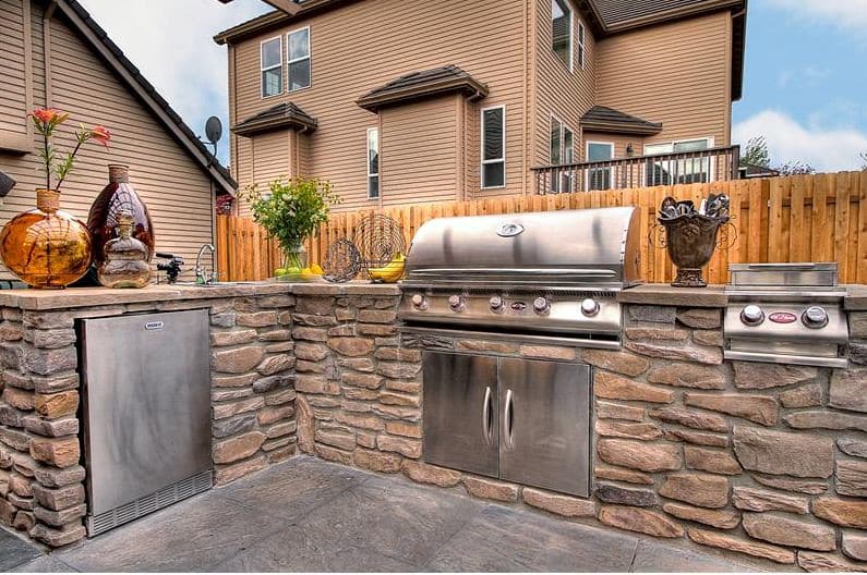 l shaped outdoor kitchens